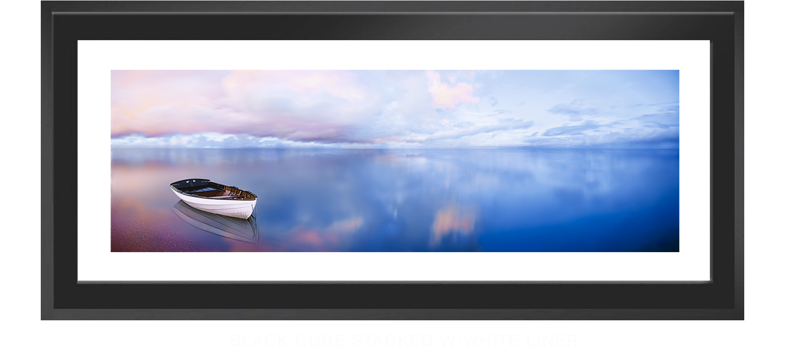 15BLUELAKEBOAT Black Cube Stacked w_Wht Liner T