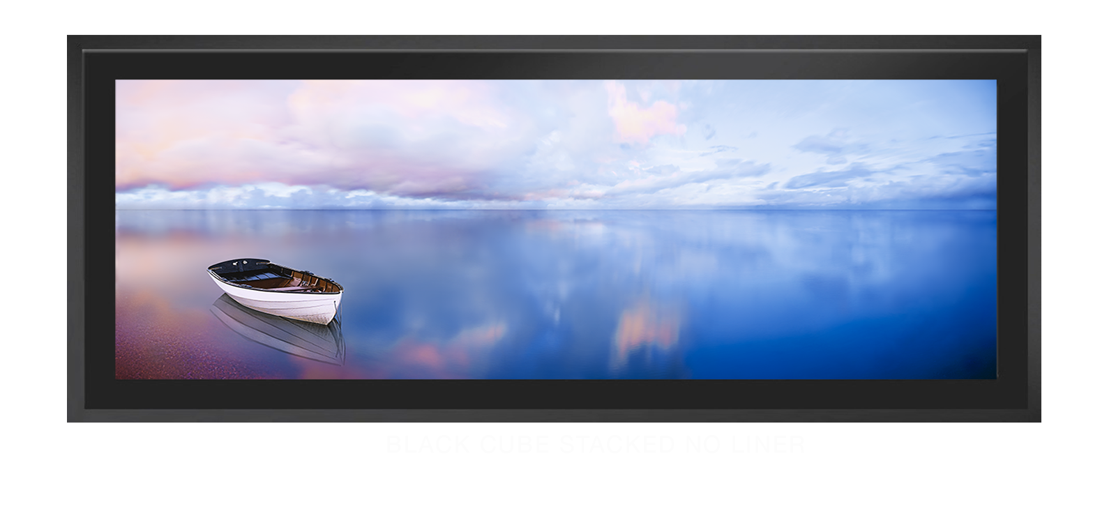 16BLUELAKEBOAT Black Cube Stacked No Liner T