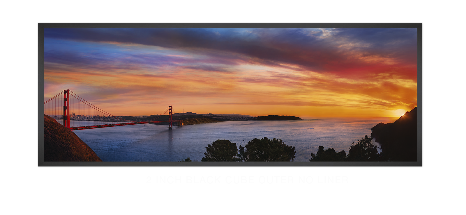 10GoldenGateBridge 2 Inch Black Cube Outer w_No Liner T