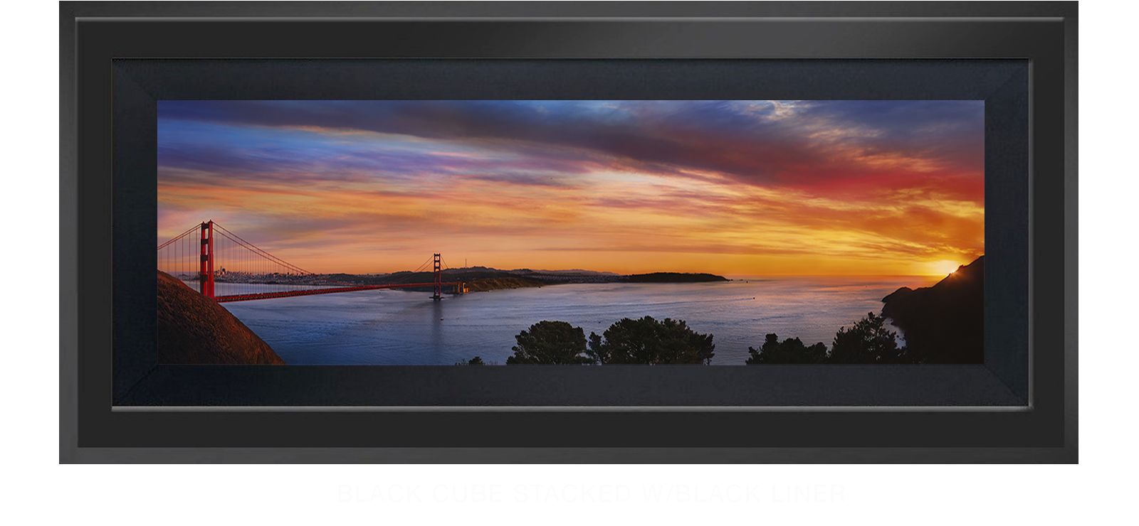 14 GoldenGateBridge Black Cube Stacked w_Blk Liner T