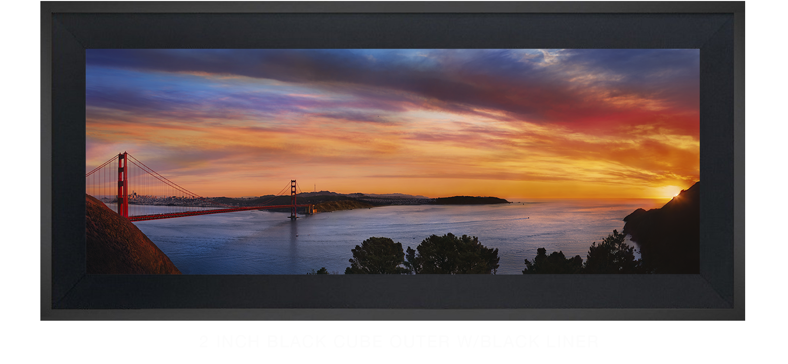8GoldenGateBridge 2 Inch Black Cube Outer w_Blk Liner T