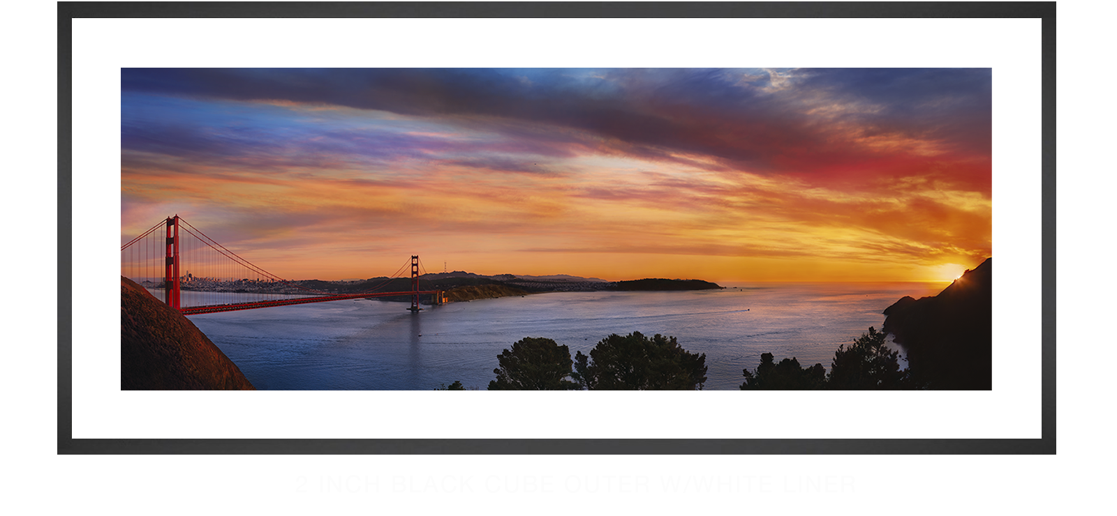 9GoldenGateBridge 2 Inch Black Cube Outer w_Wht Liner T