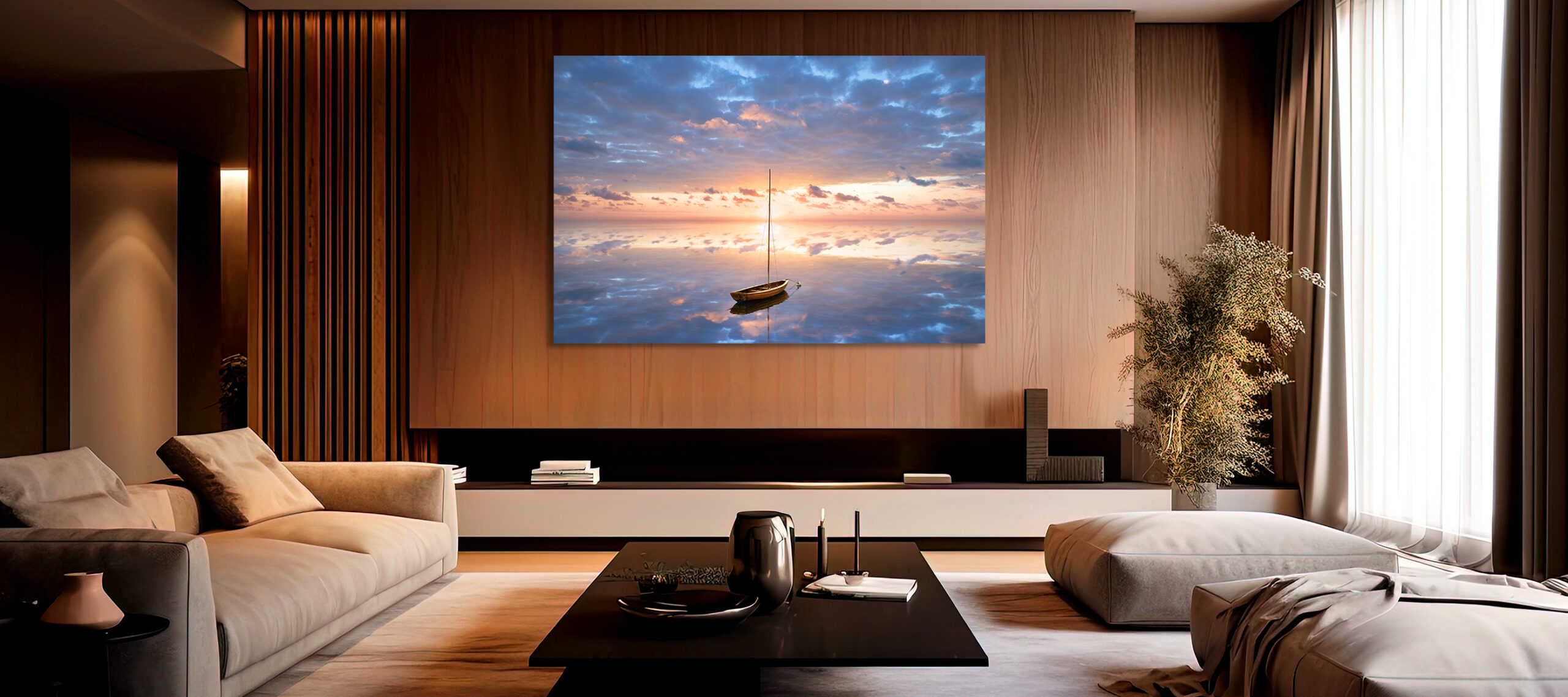 Interior,Of,Modern,Living,Room,With,Dark,Wooden,Walls,,Wooden