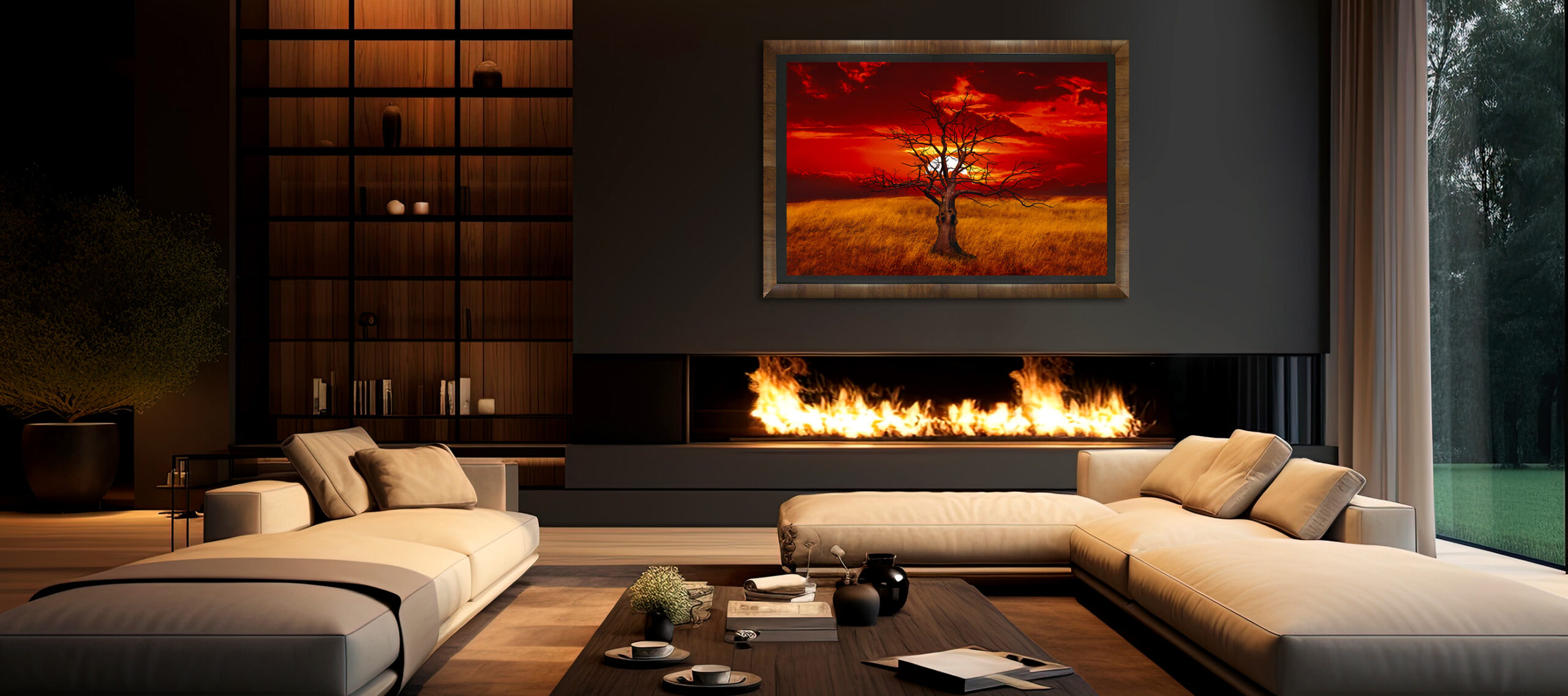 Modern,Living,Room,Interior,Design,With,Fireplace,And,Sofa