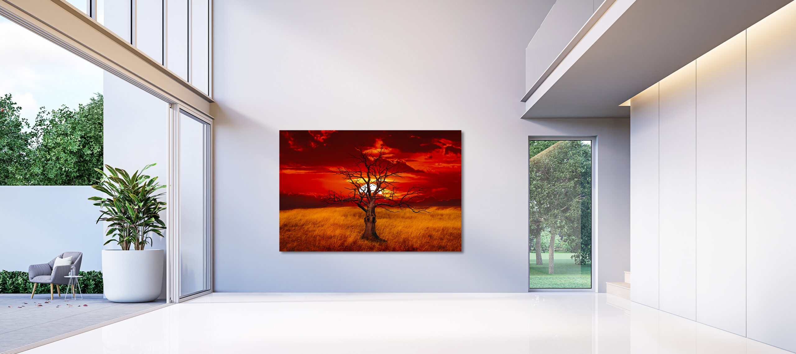 Minimal,Style,Modern,White,Empty,Room,With,Open,Sliding,Door