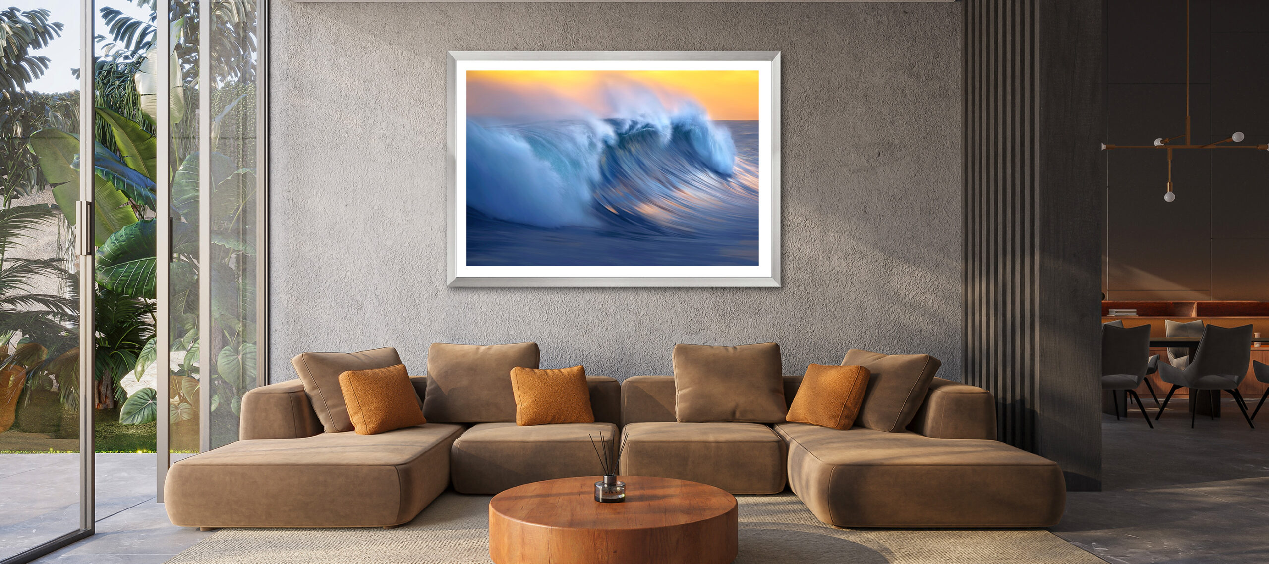 Modern,Home,Interior,With,Polished,Concrete,Walls,And,Modern,Furniture.