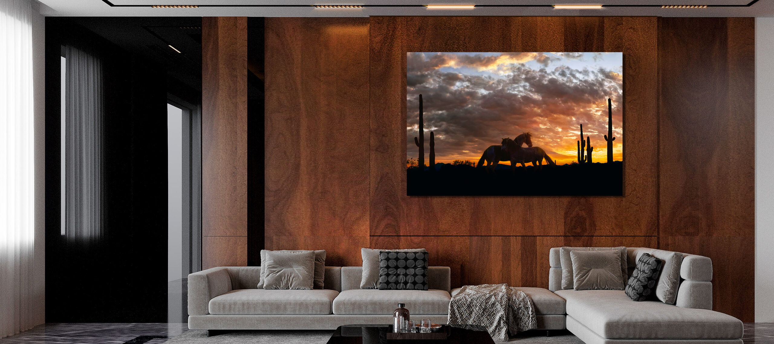 Modern,Home,And,Living,Room,With,White,Sofa,And,Wooden